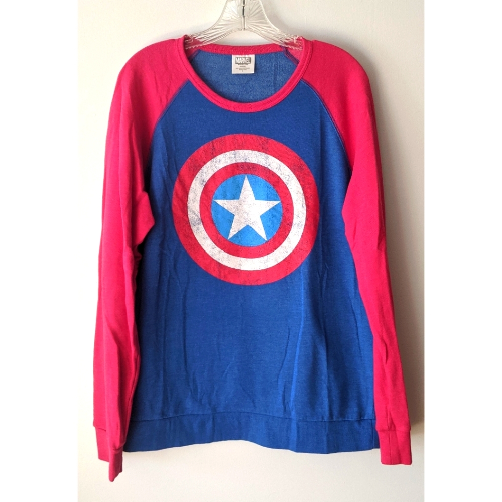 Marvel Captain America crew neck long sleeve sweatshirt